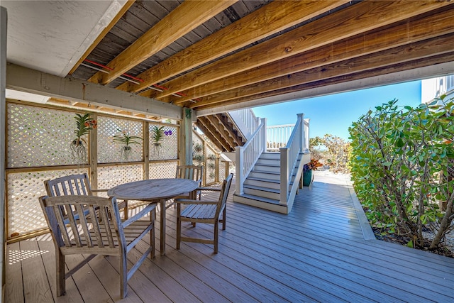 view of wooden deck