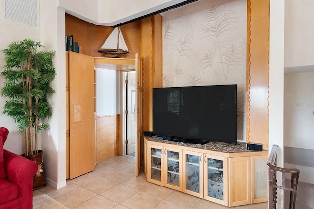 view of tiled living room