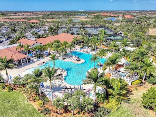 birds eye view of property