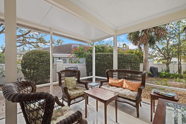 view of sunroom