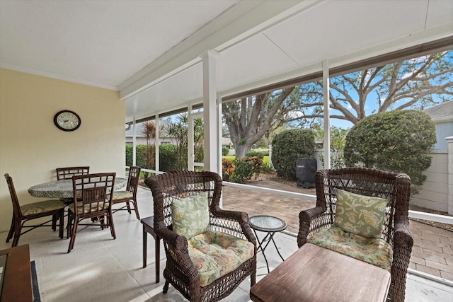 view of sunroom