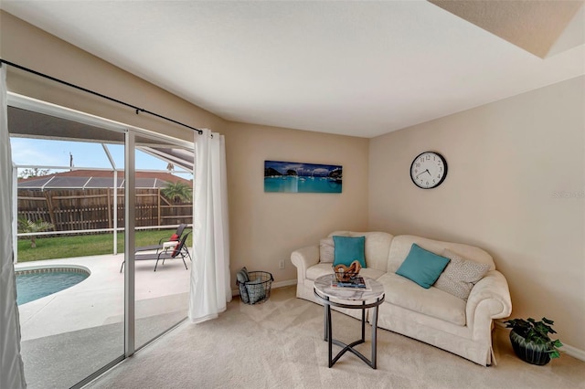 view of carpeted living room