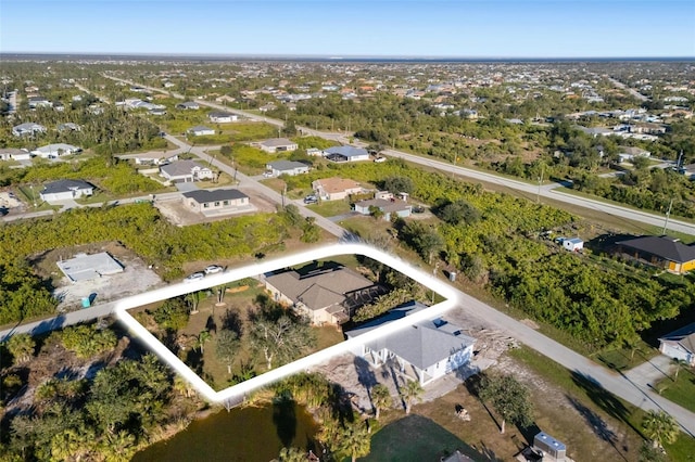 aerial view featuring a residential view