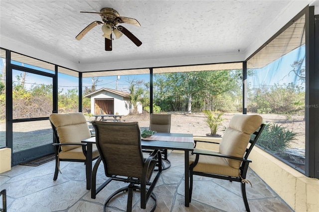 view of sunroom