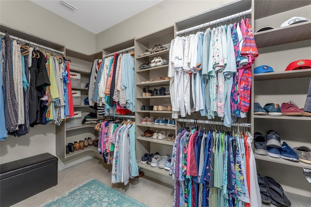 view of walk in closet