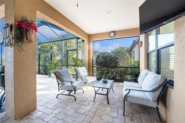 view of sunroom