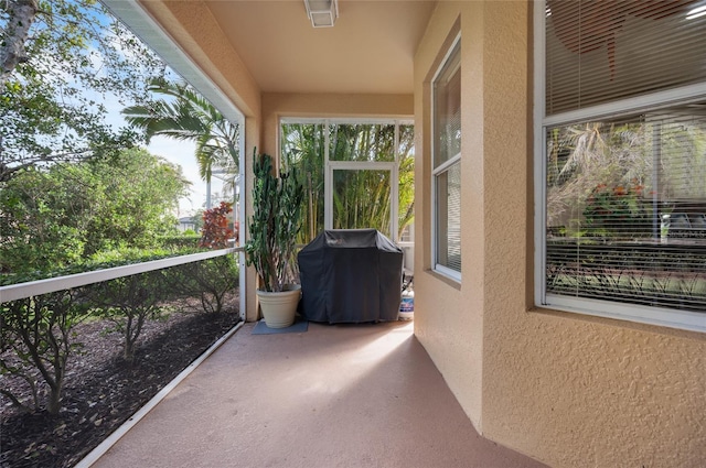 view of sunroom