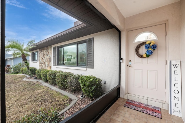 view of doorway to property