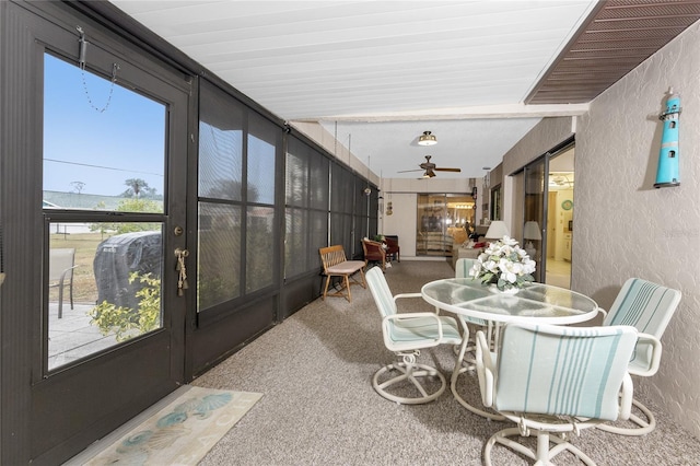 view of sunroom / solarium