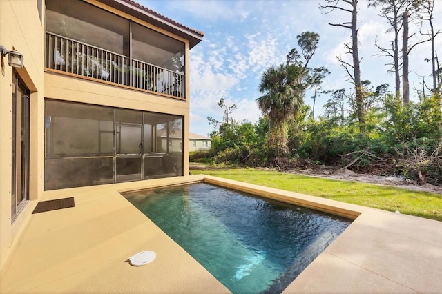 outdoor pool featuring a patio area