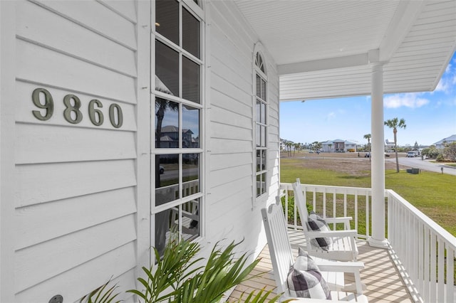 balcony with a porch