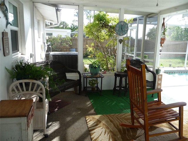 sunroom with a wealth of natural light