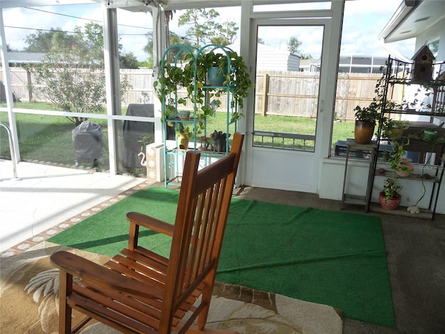 view of sunroom