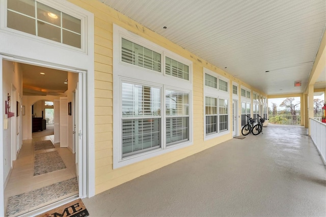 view of patio with a porch