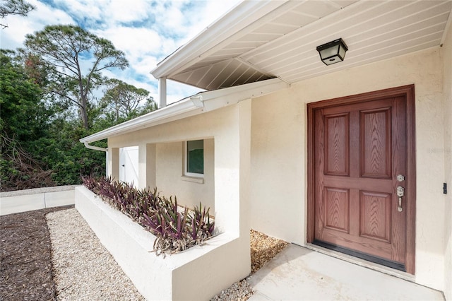 view of doorway to property