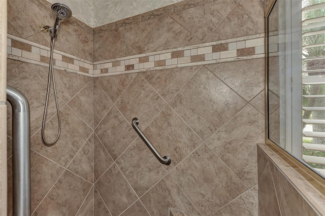 room details with a tile shower