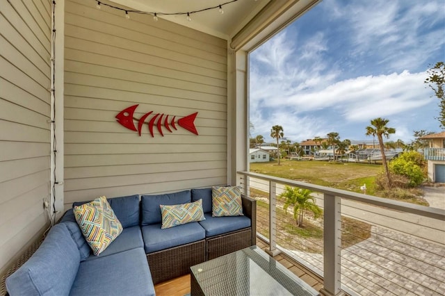 balcony with an outdoor living space