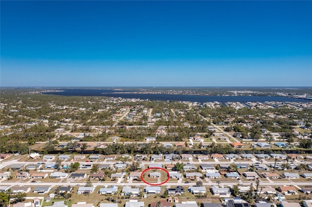 aerial view with a residential view