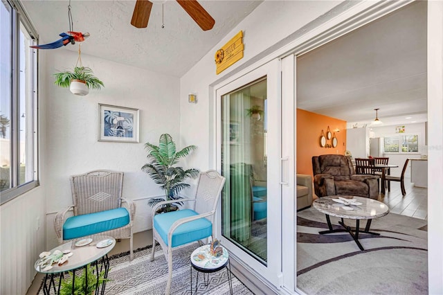 interior space with french doors