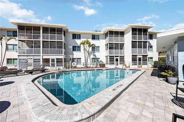 view of pool with a patio area