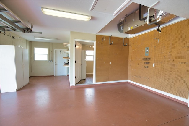 garage with white refrigerator