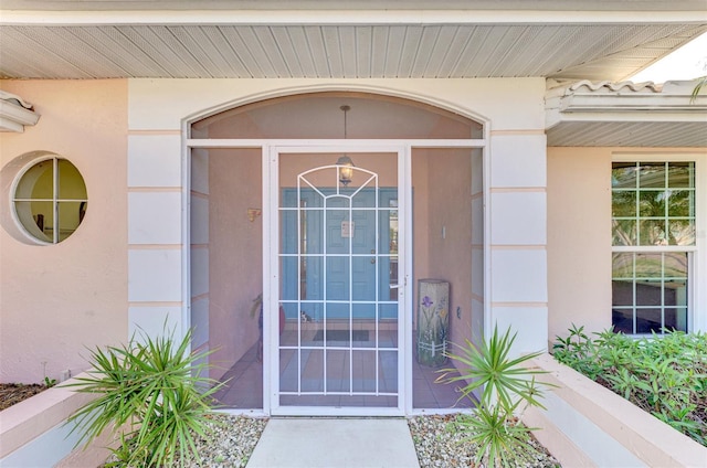 view of doorway to property