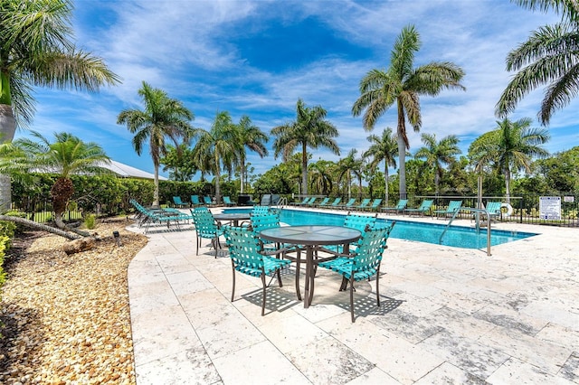 view of pool with a patio