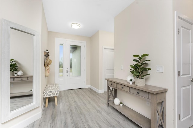 foyer featuring light hardwood / wood-style flooring