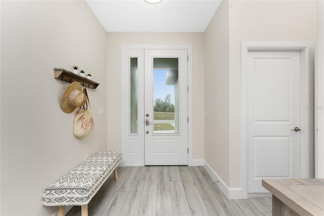 mudroom featuring light hardwood / wood-style floors