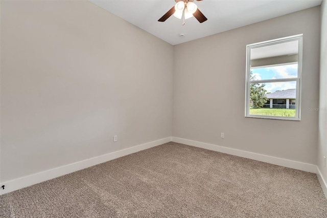 2814 Vogler Ln, North Port, FL 34286 - empty room with carpet flooring and ceiling fan