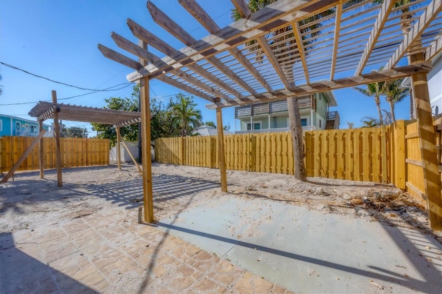 view of patio with a pergola