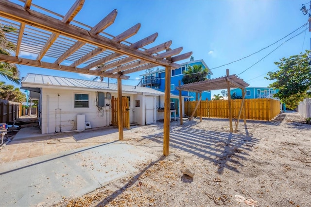 view of patio / terrace featuring a pergola