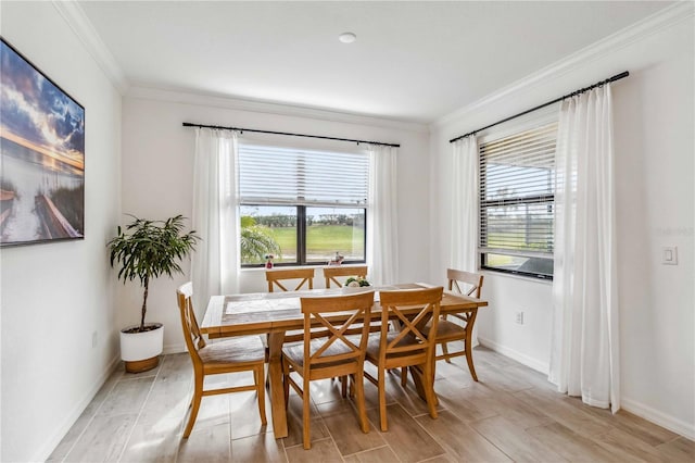 24269 Spartina Dr, Venice, FL 34293 - dining space featuring crown molding