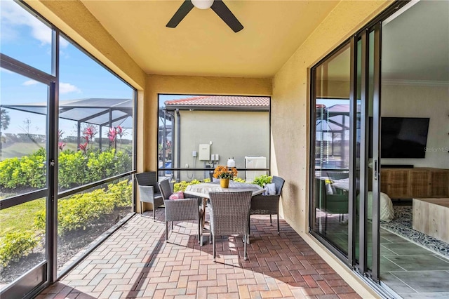 24269 Spartina Dr, Venice, FL 34293 - sunroom / solarium with ceiling fan