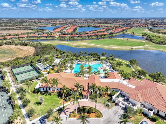 24269 Spartina Dr, Venice, FL 34293 - drone / aerial view with a water view