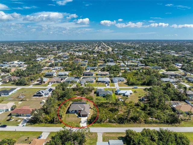 aerial view featuring a residential view