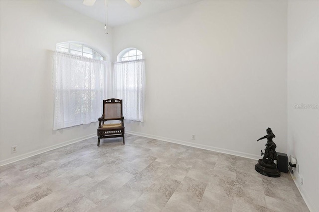 unfurnished room featuring ceiling fan