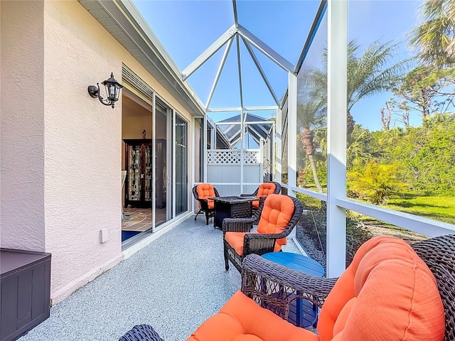 view of sunroom