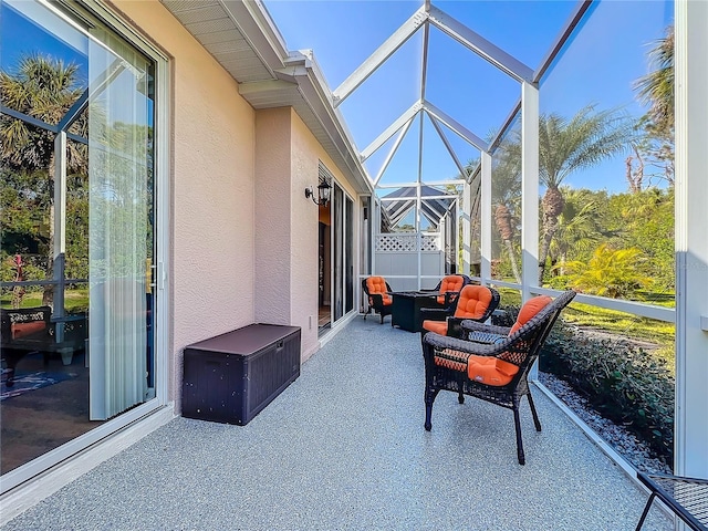 view of sunroom