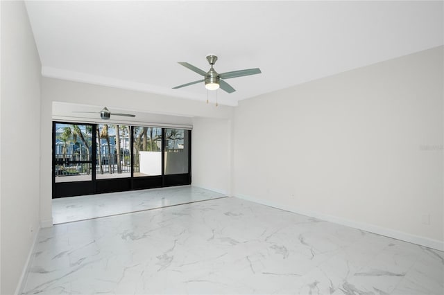 empty room with ceiling fan