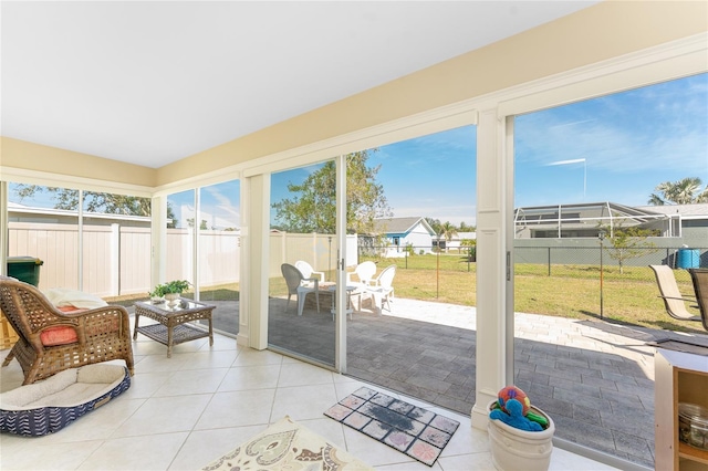 view of sunroom