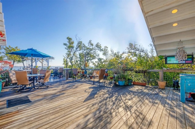 view of wooden deck