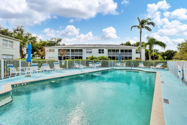 view of pool featuring a patio area