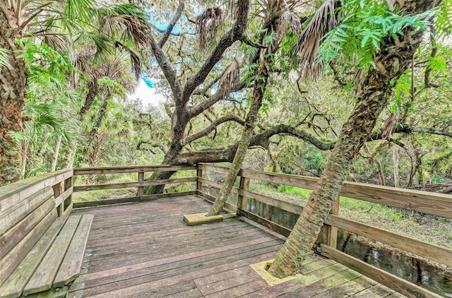 view of wooden terrace