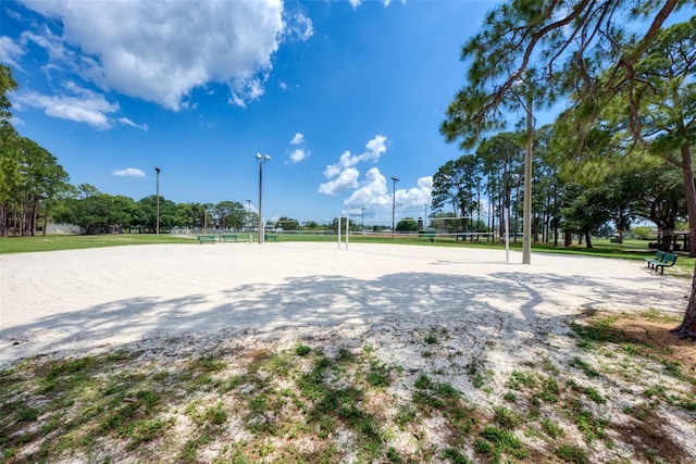 surrounding community with volleyball court