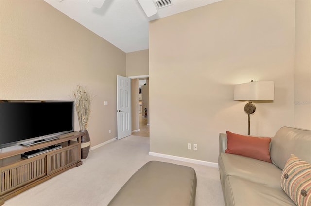 view of carpeted living room