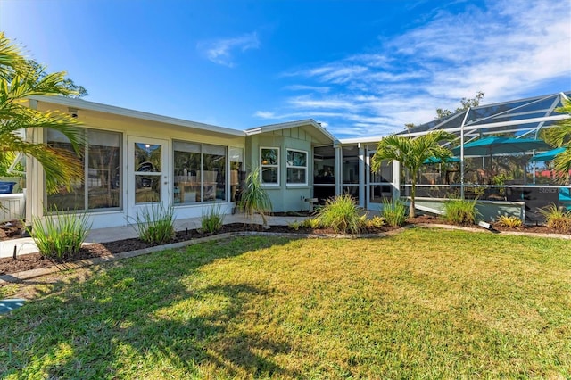 exterior space featuring a lanai