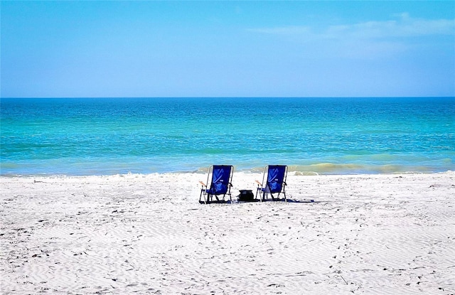 water view with a view of the beach