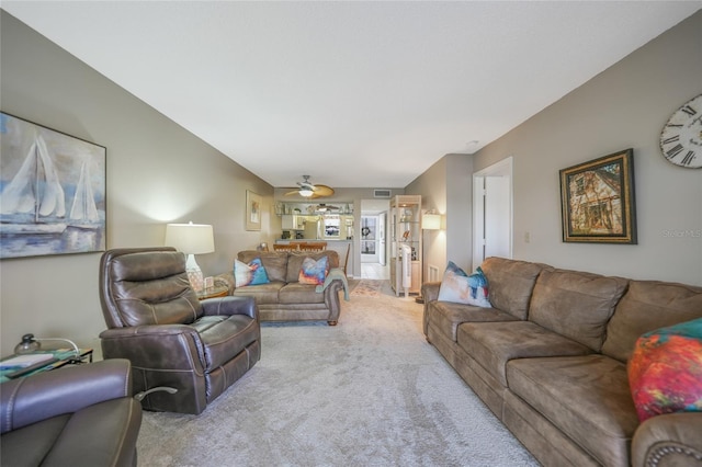 view of carpeted living room