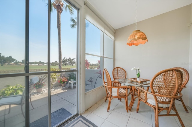 view of sunroom